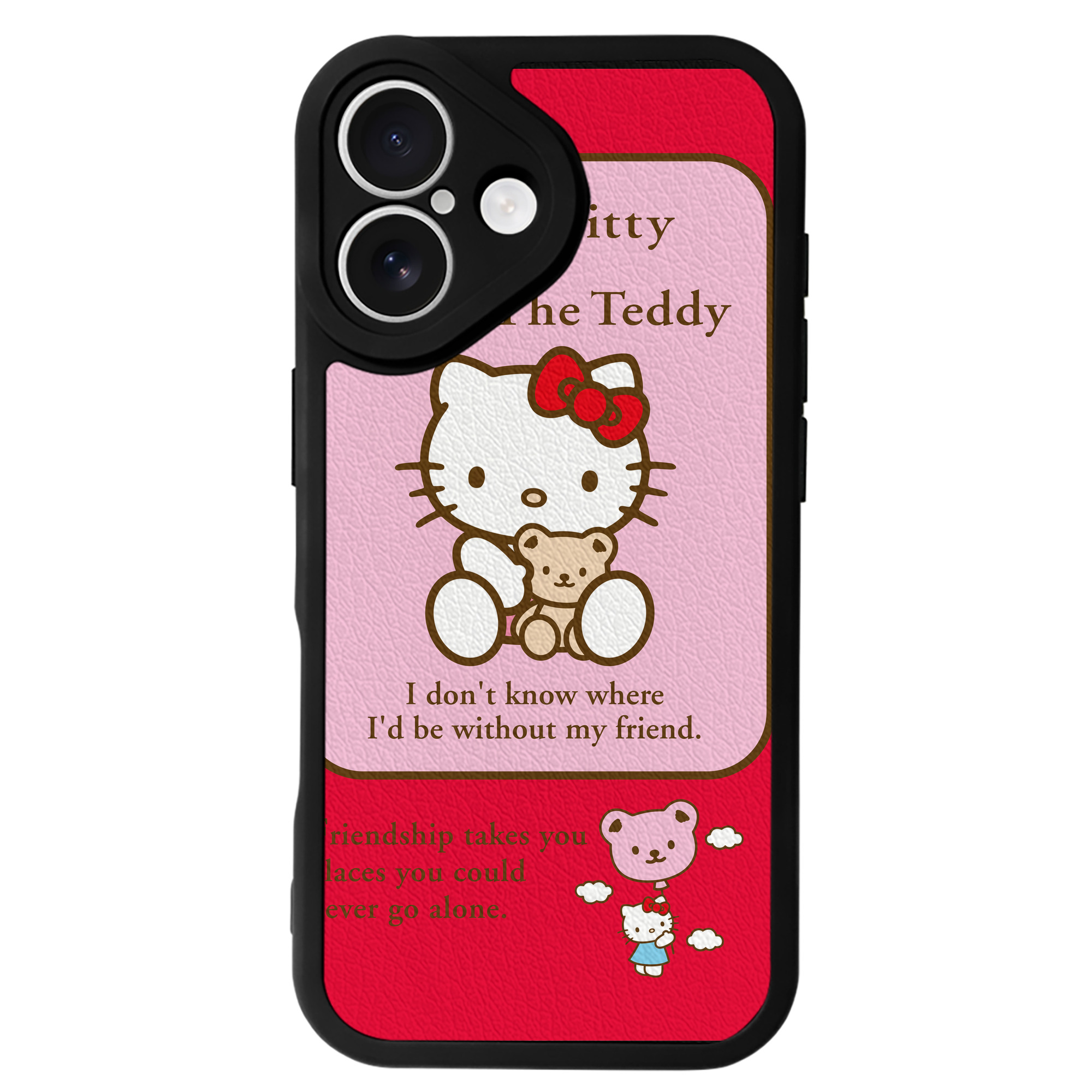 （画像用） Hello Kitty ハローキティ 【iPhone 16シリーズ対応】シリコンスマホケース（レザー調） 材質：シリコン